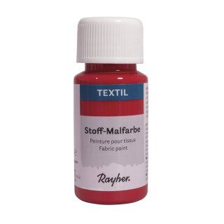 Textil Stoffmalfarbe, Flasche 50ml, klassikrot