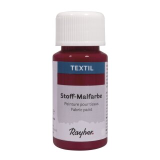 Textil Stoffmalfarbe, Flasche 50ml, weinrot