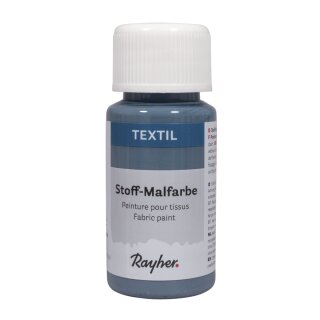 Textil Stoffmalfarbe, Flasche 50ml, blaugrau