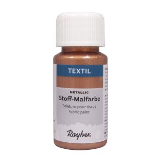 Textil Stoffmalfarbe Metallic, Flasche 50ml, kupfer