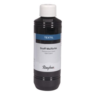 Textil Stoffmalfarbe, Flasche 250ml, schwarz