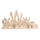 Holzleiste Osterhasen FSC Mix Credit 14,2x7,4cm 1 Stück, natur