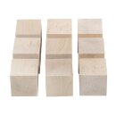 Holz Würfel, FSC 100%, 4,5x4,5x4,5cm, Box 9 Stück, natur