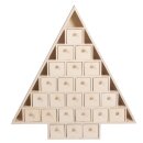 Holz Adventskalender Baum, FSC 100%, 38,5x40,5x5,5cm, natur